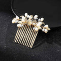 Gold Pearl Wedding Hair Comb