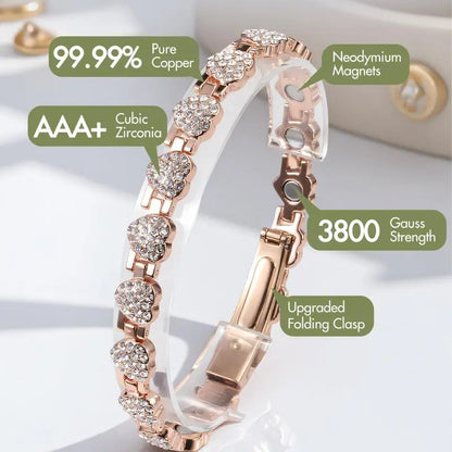 Elegant 3800 Gauss Adjustable Copper Bangle